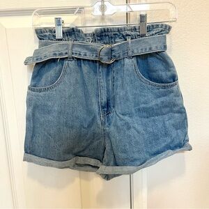 High-Waisted Denim Shorts